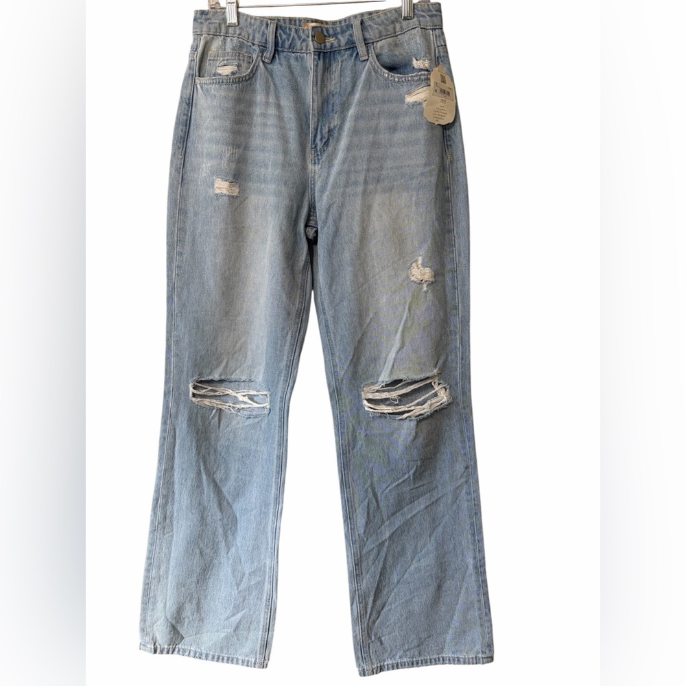 Altar'd State Light Blue Distressed Women's Flare‎ Jeans
